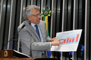 O senador Ronaldo Caiado (DEM-GO) defendeu a PEC do Teto de Gastos e apontou o caráter fictício do Orçamento da União em razão do contingenciamento das despesas Waldemir Barreto/Agência Senado 